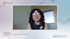 a woman looking at the camera