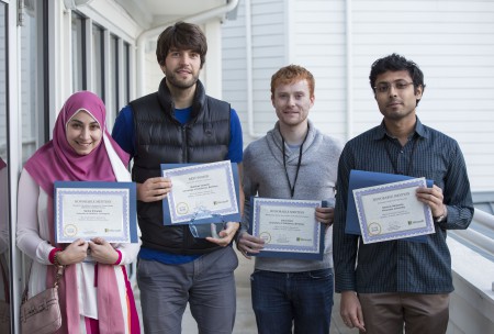 From left to right: Salma Elmalaki, Matthias Vallentin, Colin Scott, Srinivas Narayana