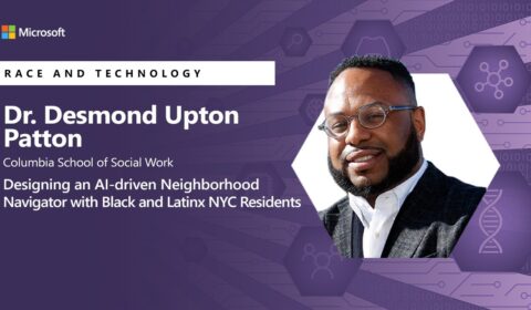 Dr. Desmond Upton Patton, Associate Dean for Innovation and Academic Affairs, founding director of the SAFE Lab and co-director of the Justice, Equity and Technology lab at Columbia School of Social Work