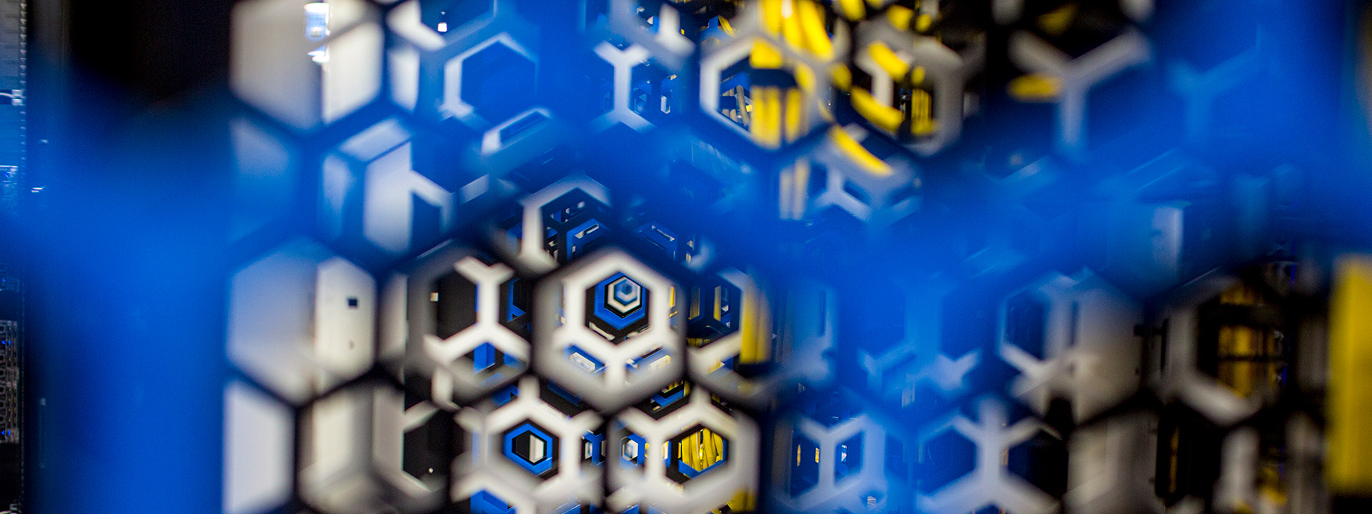 close up of a datacenter rack