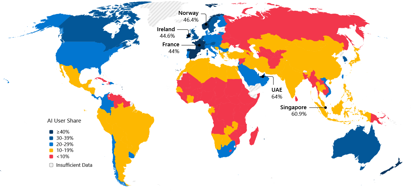 map - AI Diffusion by Economy H2 2025