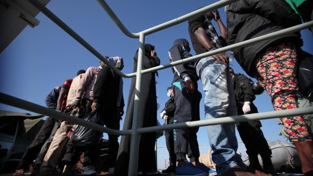 Migrants rescued last March in the Channel of Sicily by Italian Coast Guard (File photo). © Francesco Malavolta/IOM 2015
