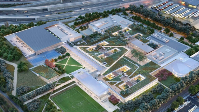 overhead view of Microsoft Silicon Valley campus