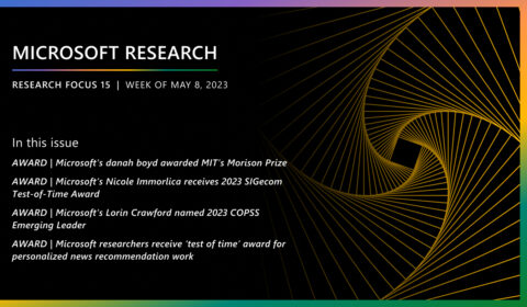 Microsoft Research Focus 15 | Week of May 8, 2023