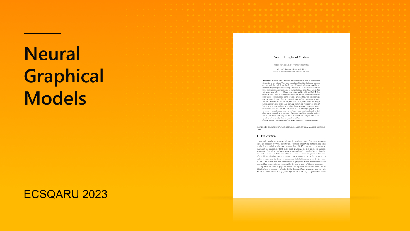 ECSQARU Blog Hero:
Neural Graphical Models