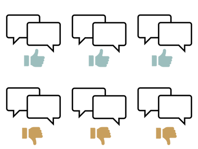 Conversations with feedback icon