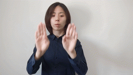 “他坐在门口”的自然手语