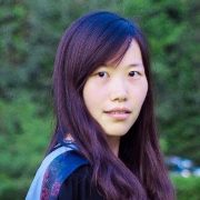 a close up of a woman