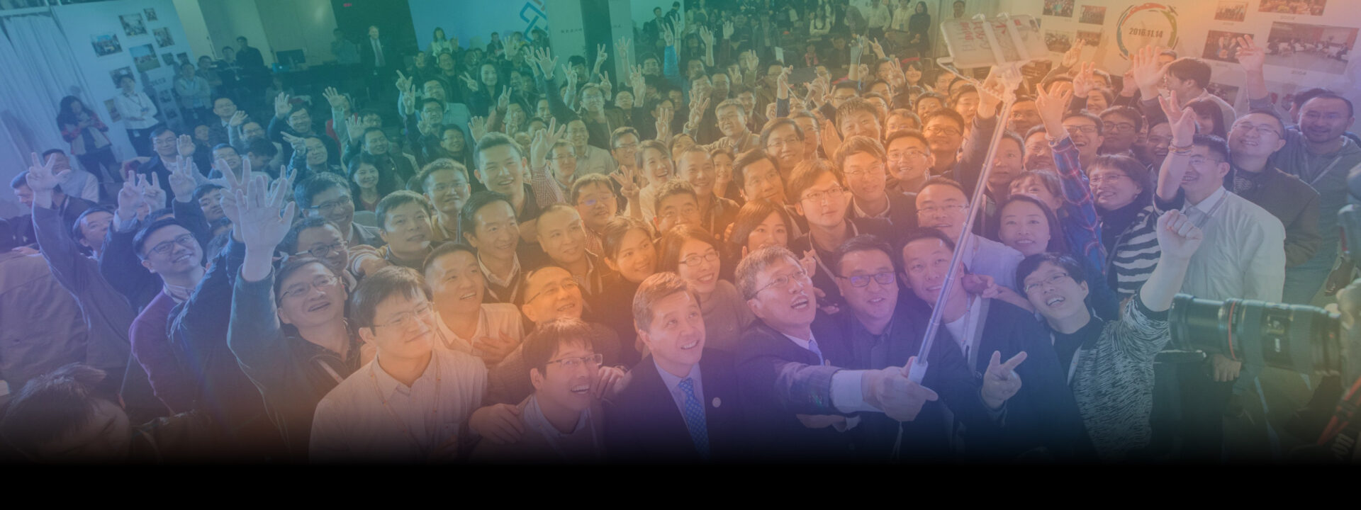 a group of people posing for a photo