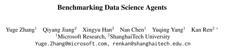 Benchmarking Data Science Agents