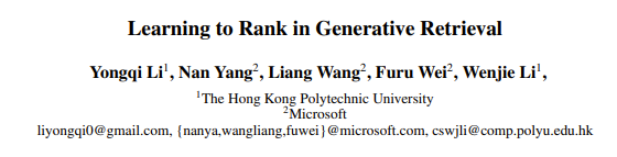 Learning to Rank in Generative Retrieval