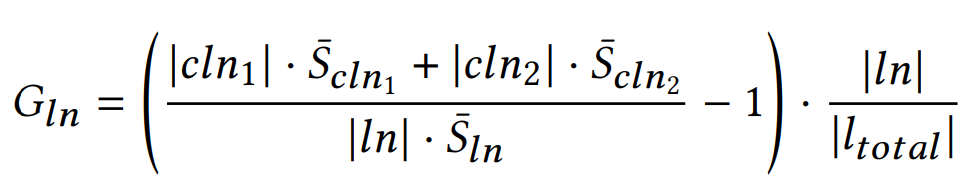 公式 1：饱和度增益计算公式