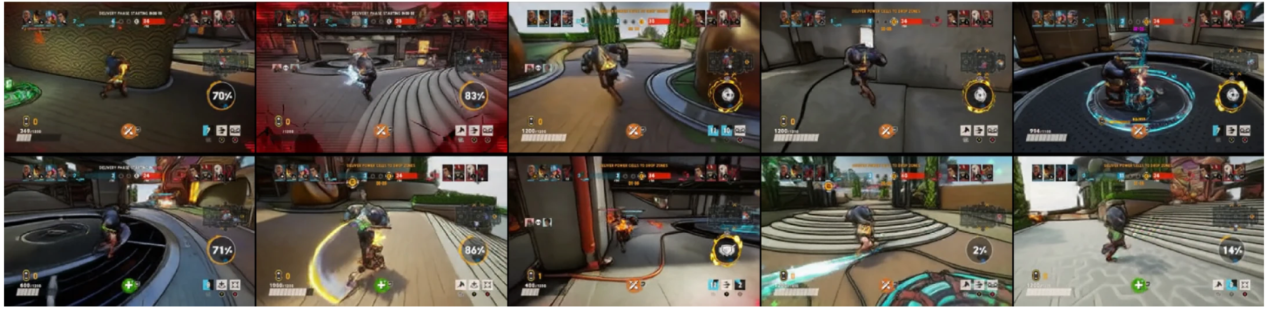 微软提出的 MUSE 模型利用神经网络生成游戏《嗜血边缘（Bleeding Edge）》的画面