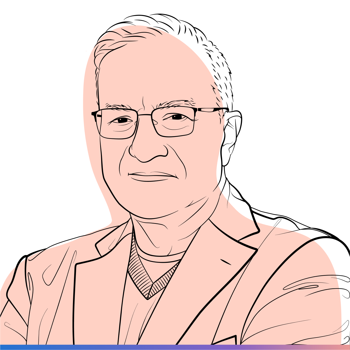 outline illustration of Dr. Isaac (Zak) Kohane