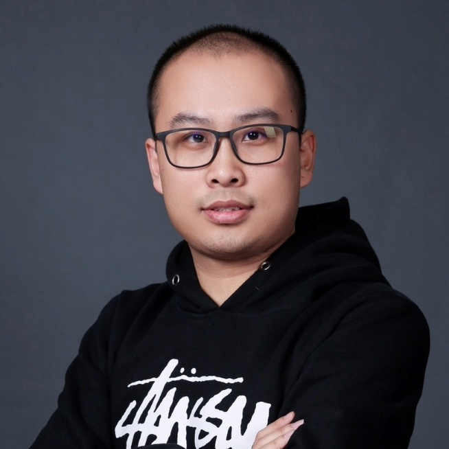 a man wearing glasses