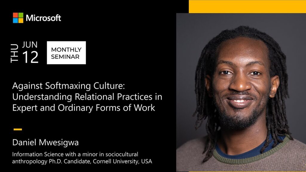 Daniel Mwesigwa on the Microsoft Research Africa, Nairobi Seminar Series