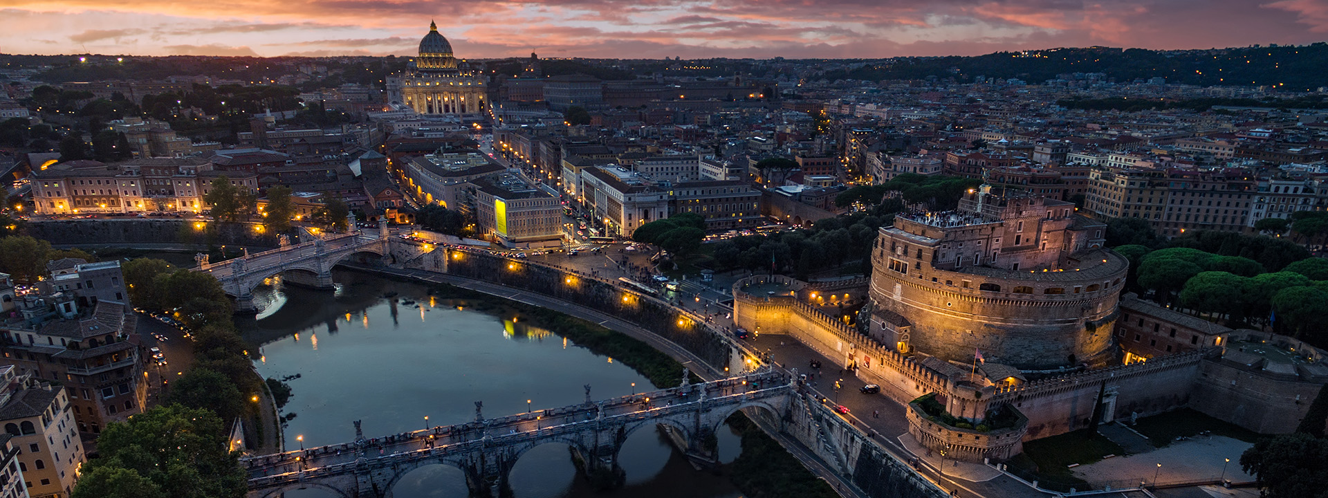 aerial view of Rome