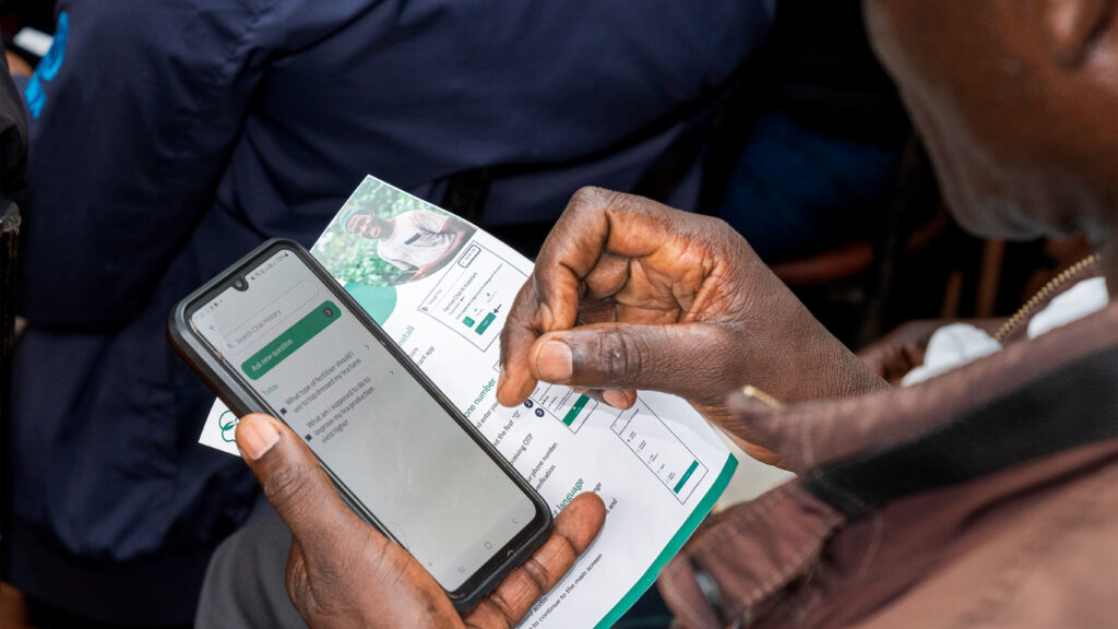 someone holding a cellphone