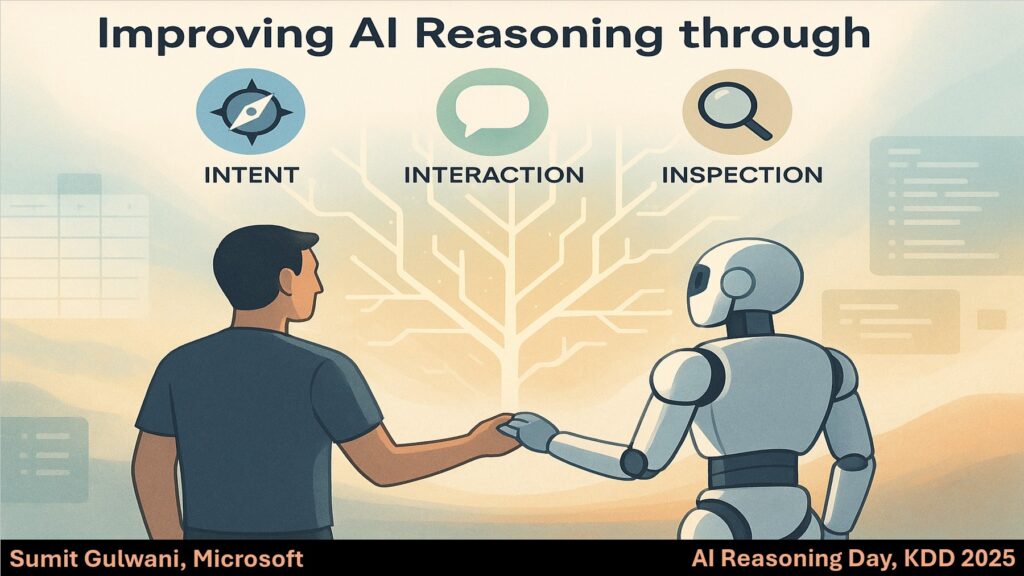 Improving AI Reasoning through intent, interaction, and inspection by Sumit Gulwani from Microsoft on AI Reasoning Day, KDD 2025