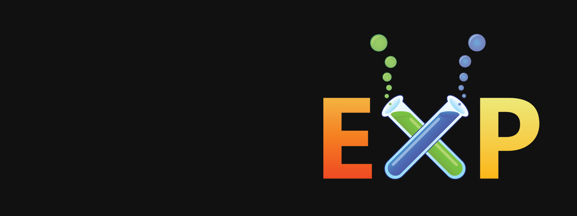 Experimentation Platform (ExP) design element with the 'x' displayed as two crossed test tubes