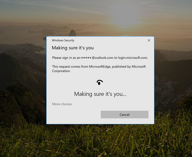 Using Windows Hello to sign in to a Microsoft account on Firefox