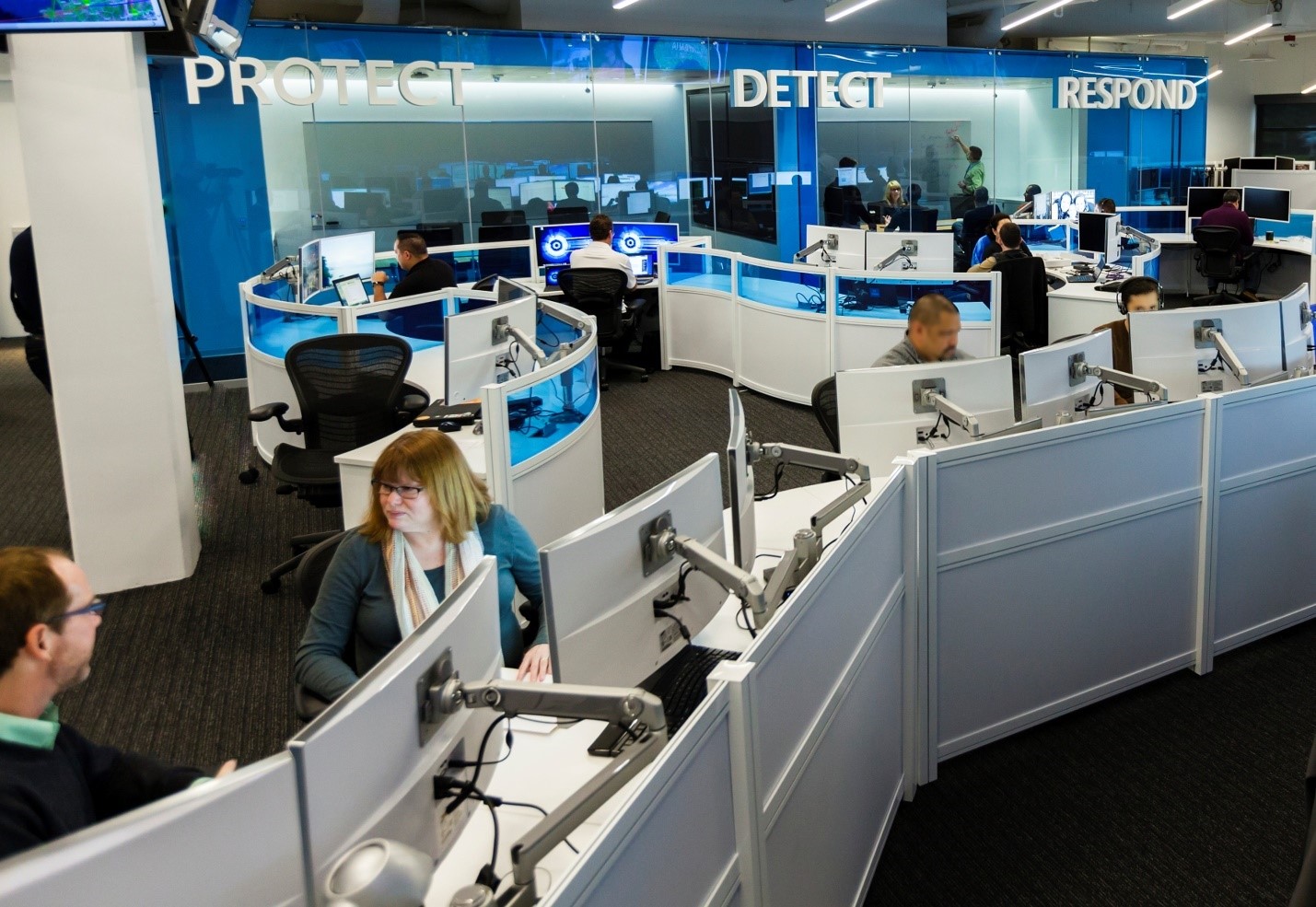 Image of security workers in an office.