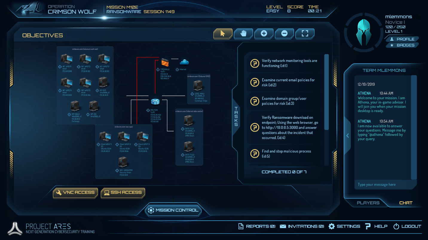 Image from scenario one: Ransomware
