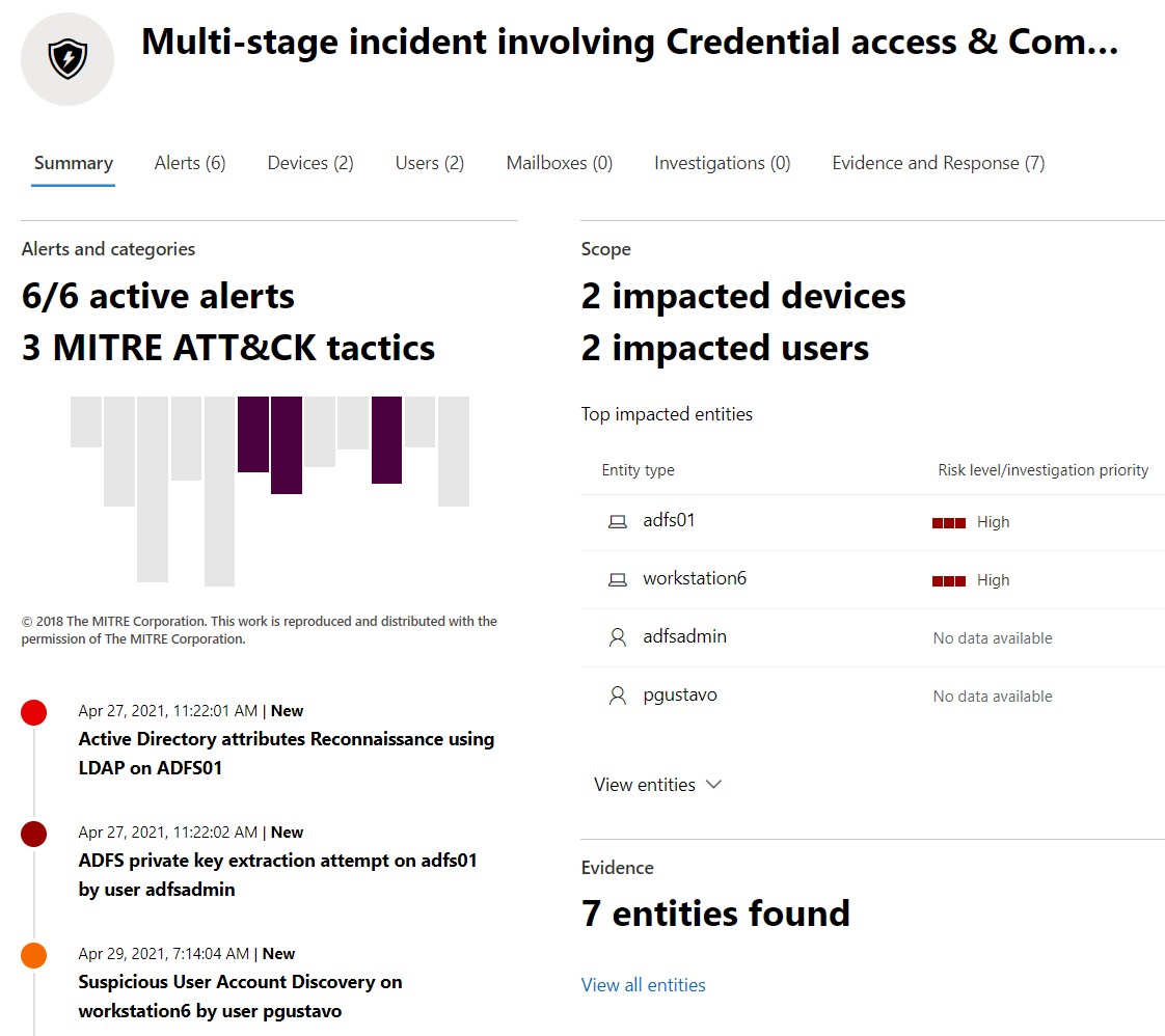 Microsoft 365 Defender security portal.