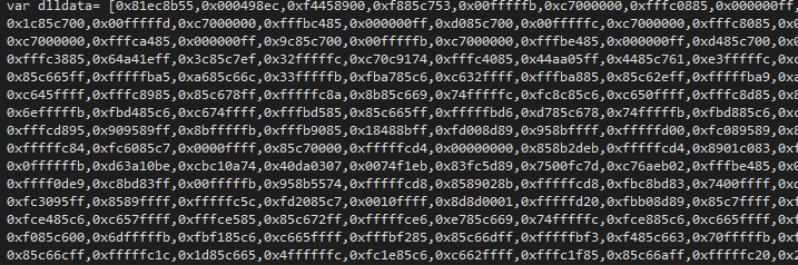 Figure 5 Shellcode in JavaScript