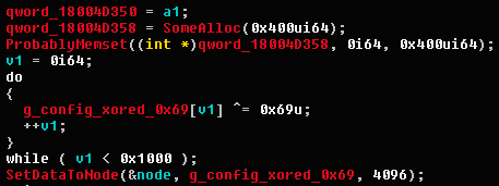 Screenshot of some code