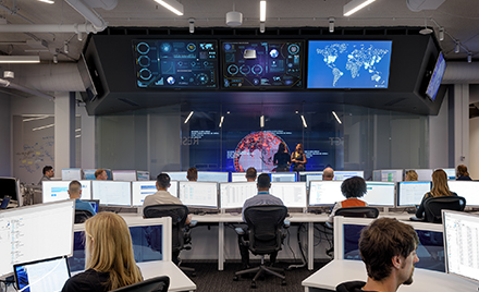 An image of a security datacenter.