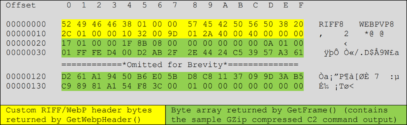 Screenshot of new array creating GetWebpImage() 