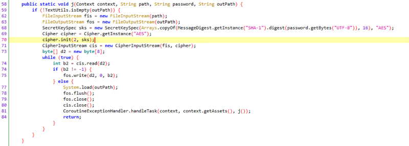 A screenshot of the code of the ns.j function. It shows that the function accepts parameters from the source file PhotoNumberAlternateFormatsProto_355.