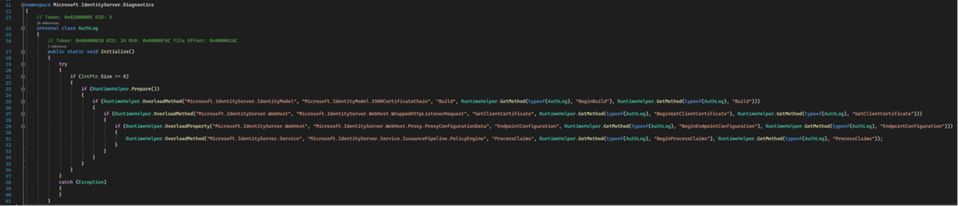 Screenshot of a section of a configuration file.