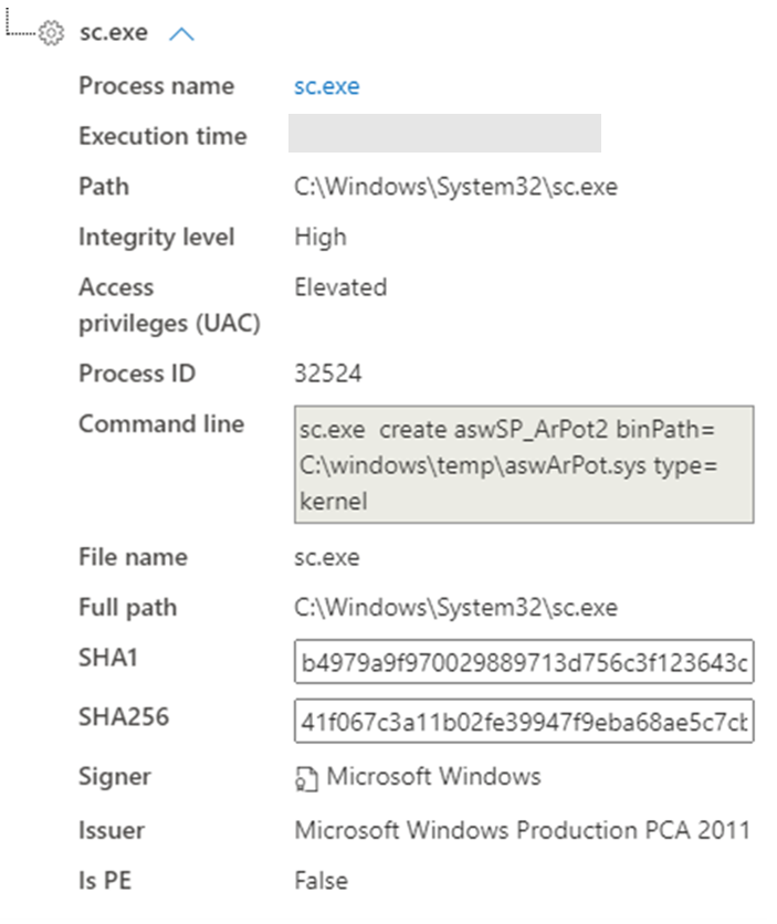 Screenshot of driver being installed.