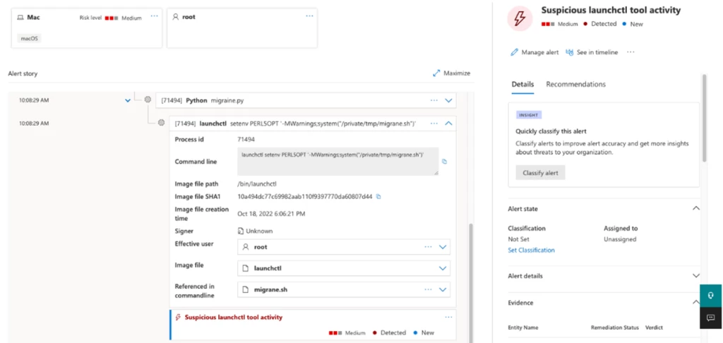 Microsoft Defender for Endpoint detecting the PERL5OPT environment variable being suspiciously set