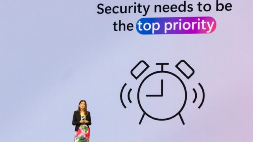 Vasu Jakkal speaking at Microsoft Ignite.