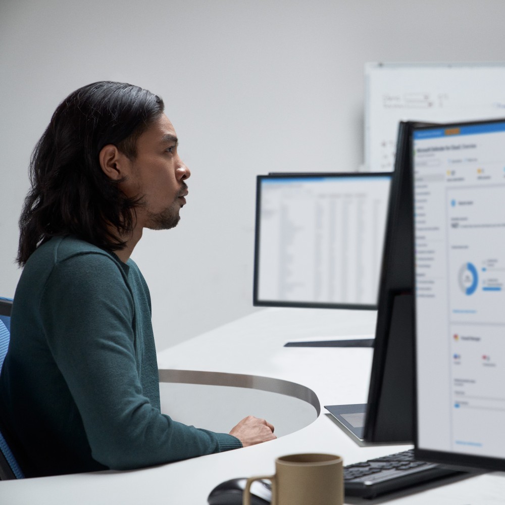 Security practitioners at work in a security operations center.
