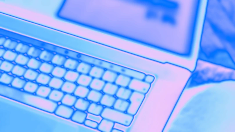 A close up of a laptop