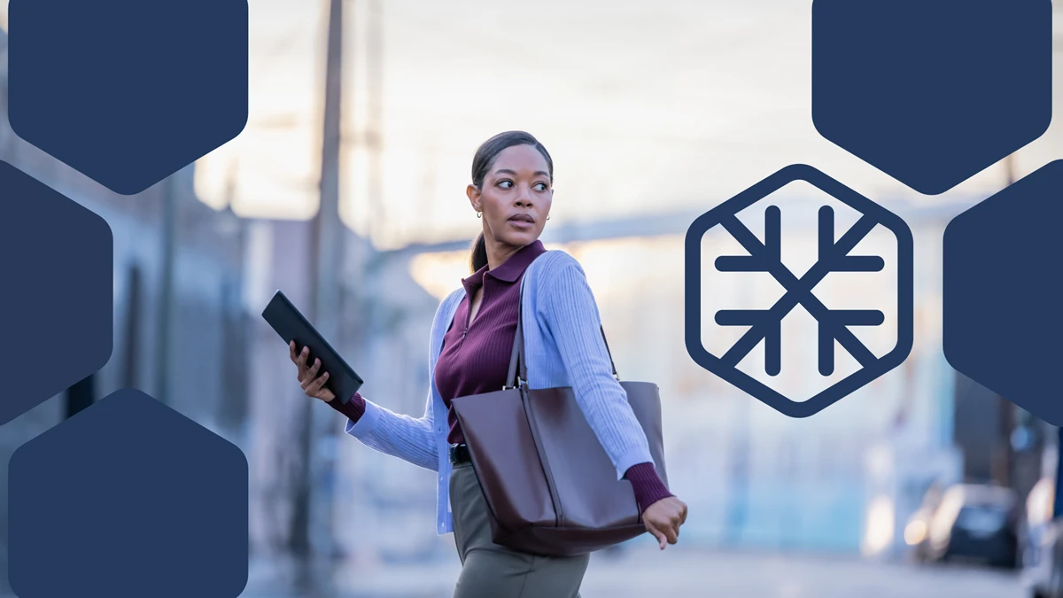 A woman walking down the street