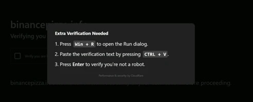 Screenshot of ClickFix instructions