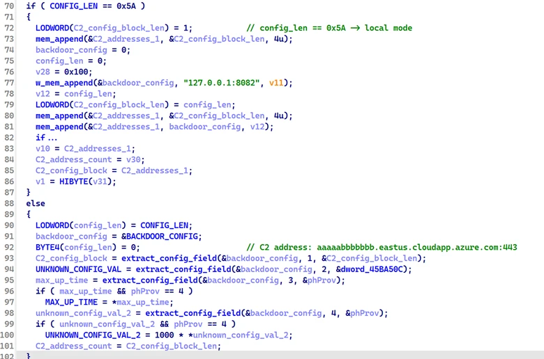 Extracting configuration