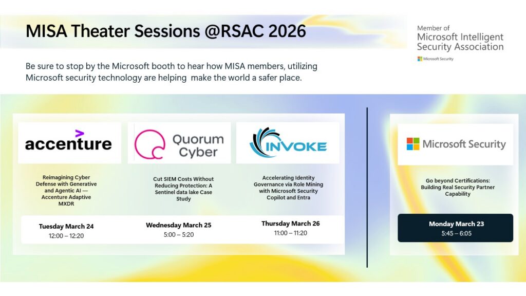 Details on M I S A Theater Sessions at R S A C 2026.