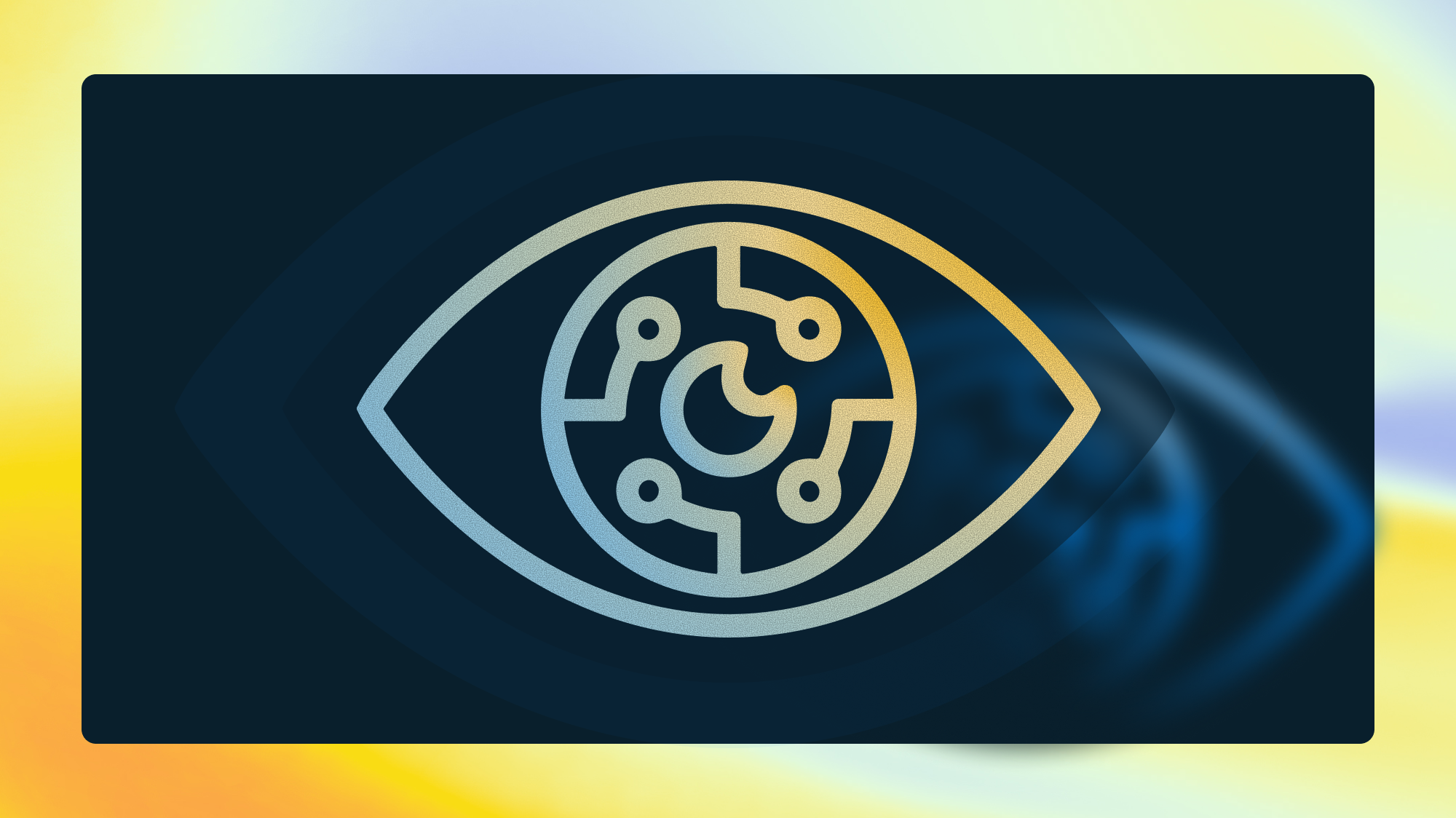 Graphic of an eye representing a threat actor abusing a malicious AI extension to steal LLM chat history.