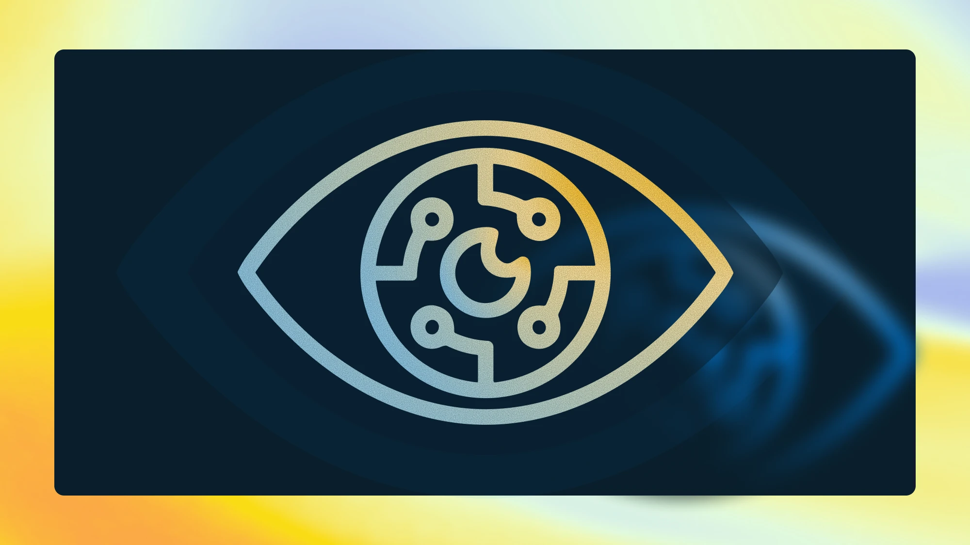 Graphic of an eye representing a threat actor abusing a malicious AI extension to steal LLM chat history.