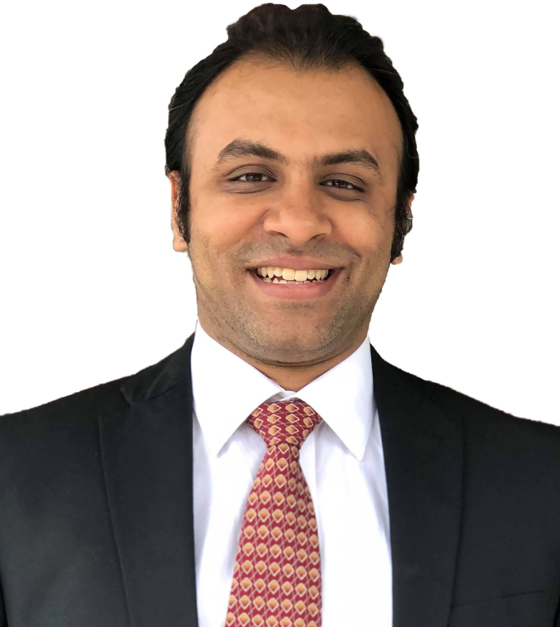 Debraj Shome wearing a suit and tie